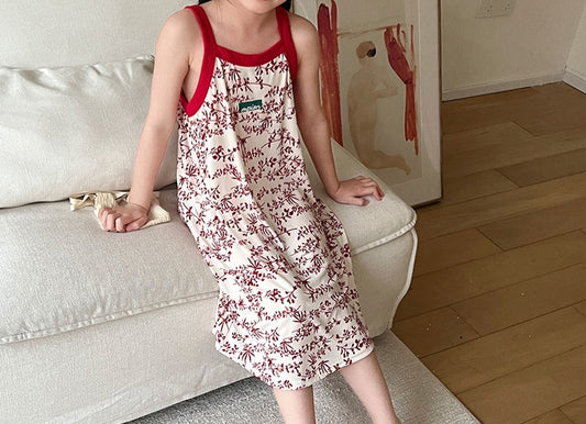 Kids Sleeveless Spandex Nightdress