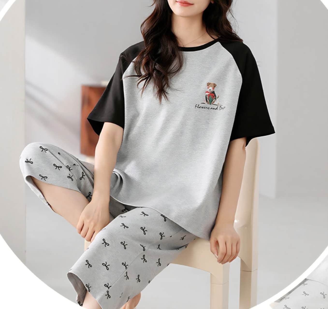 Flowers Capril Cotton Pyjamas