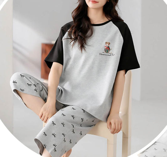 Flowers Capril Cotton Pyjamas