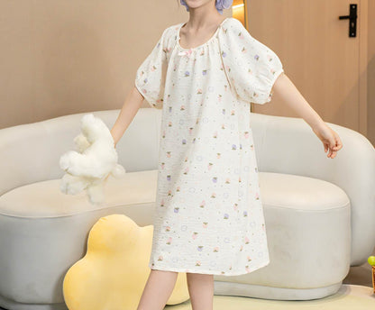 Crinkle Cotton Girl NIghtgown