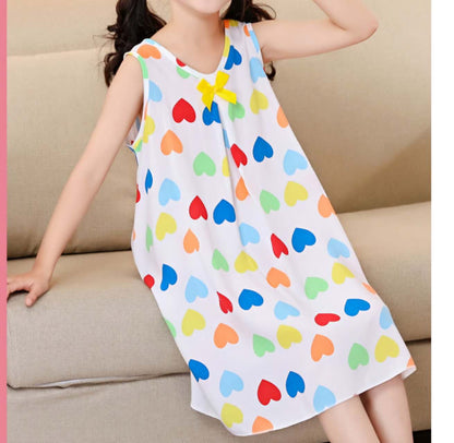 Kids Sleeveless Cotton Nightdress