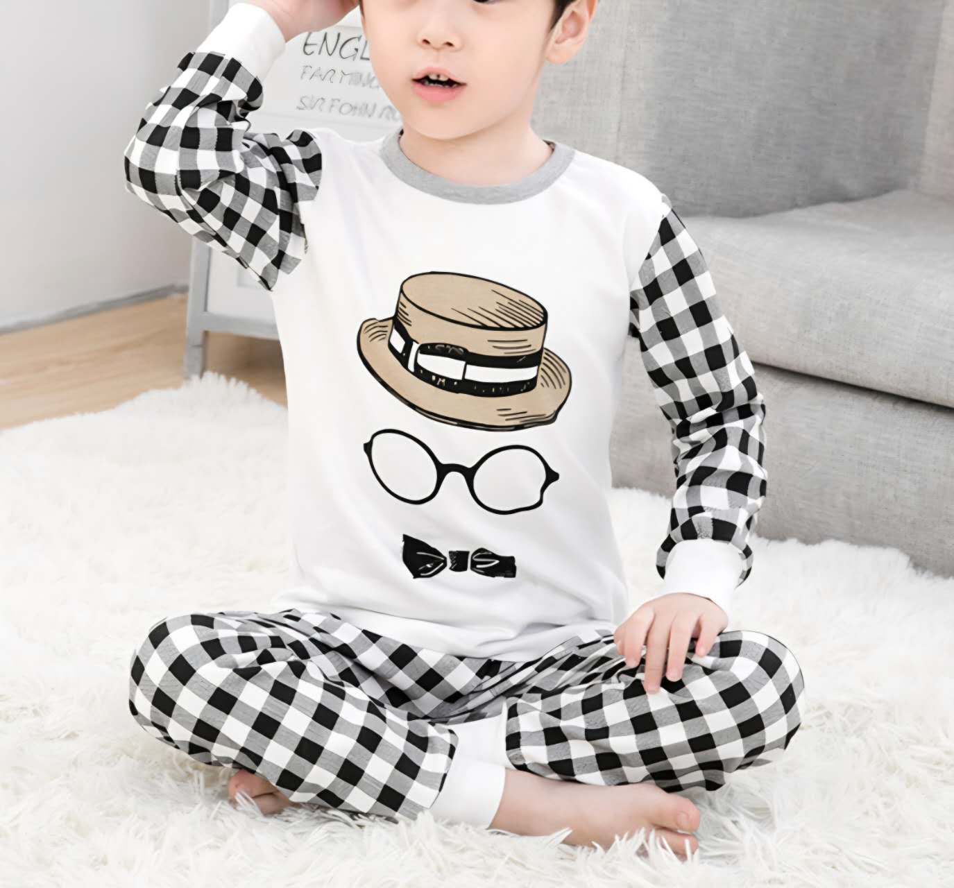 Kids Hat and Bow Pyjamas