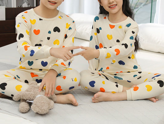 Kids Love Hearts Pajamas