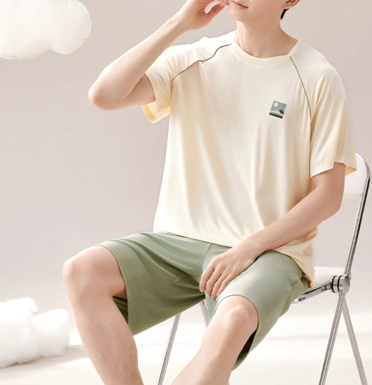 Men Modal Shortsleeves with Shorts