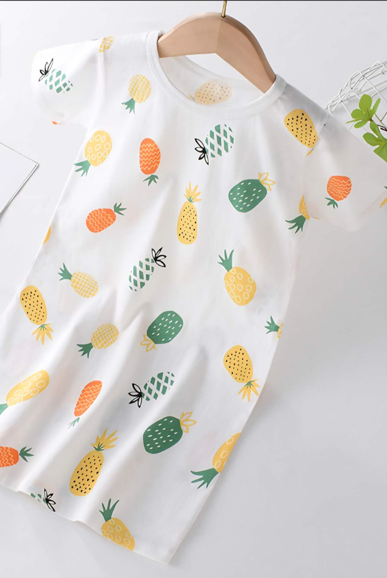 Kids Pineapple Cotton Gown