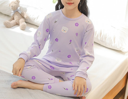 Kids Purple Faces Pajamas