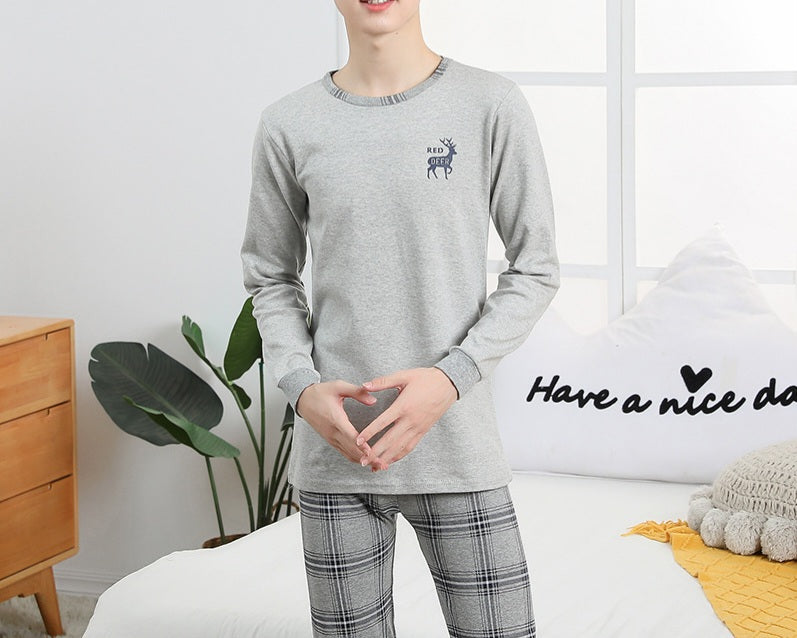 Kids Red Deer Grey Pajamas