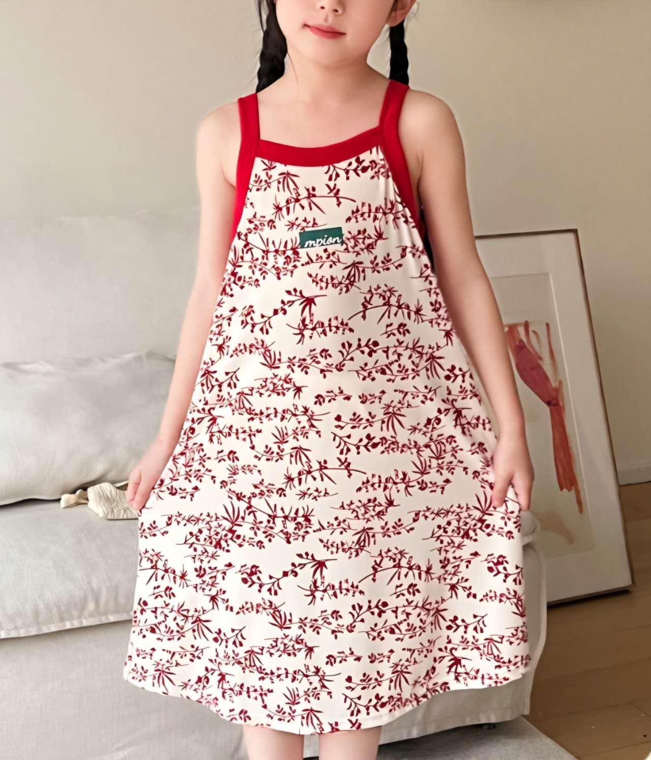 Kids Sleeveless Spandex Nightdress