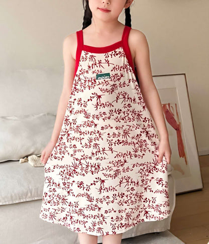 Kids Sleeveless Spandex Nightdress