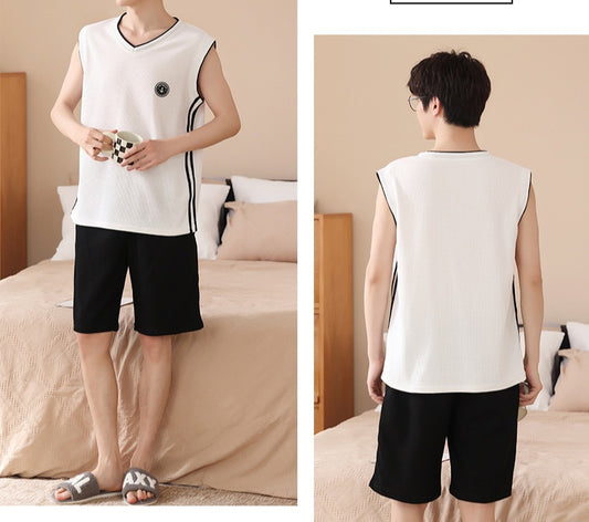 Men sleeveless Cotton Cream